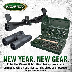 Weaver Optics “New Year, New Gear” Sweepstakes 